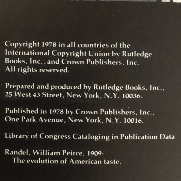 ⭐️BOGO Free⭐️ The Evolution of American Taste Hardcover by William Peirce Randel - Picture 8 of 16